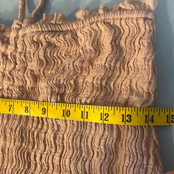 Free People Beach Amelia Halter Midi Dress Tuscany Tan Beige Women’s S Summer - Picture 11 of 12